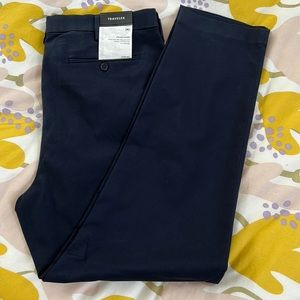 Banana Republic Traveler Organic Cotton Chinos Navy Blue